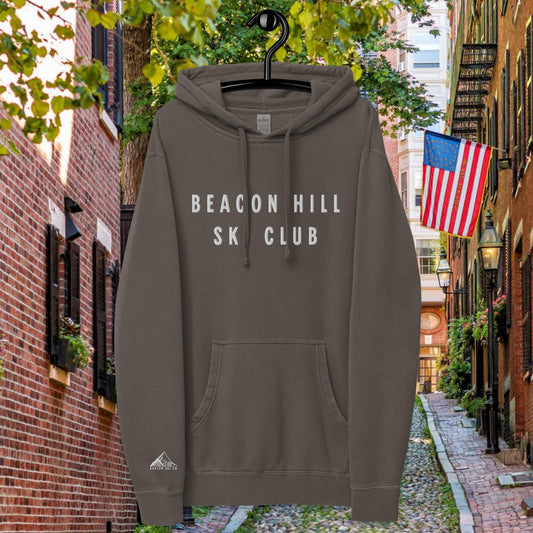 Beacon Hill Ski Club pigment-dyed hoodie